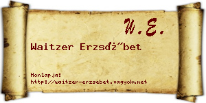 Waitzer Erzsébet névjegykártya