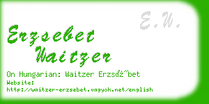 erzsebet waitzer business card